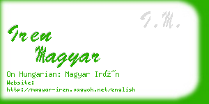 iren magyar business card